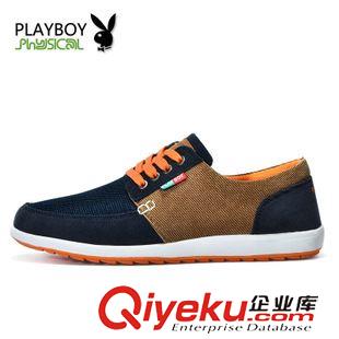 休閑鞋 PLAYBOY/花花公子休閑鞋夏季新款透氣網(wǎng)面品牌男鞋圓頭系帶單鞋原始圖片3
