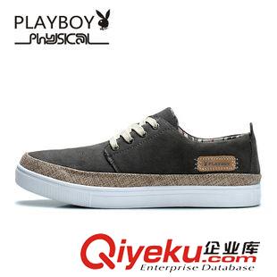 休闲鞋 PLAYBOY/花花公子时尚休闲鞋新品时尚品牌板鞋男单鞋圆头系带