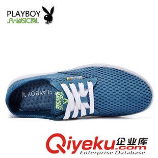 網(wǎng)面鞋 PLAYBOY/花花公子輕便鞋夏季純色網(wǎng)面鞋系帶透氣品牌男運(yùn)動(dòng)休閑鞋原始圖片3