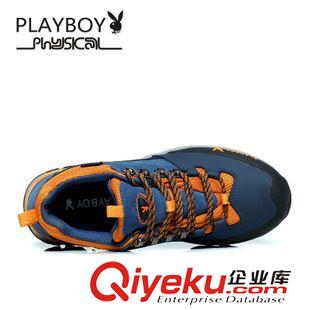 运动鞋 跑步鞋 PLAYBOY/花花公子zp男式户外登山鞋超纤皮防滑耐磨鞋男休闲鞋子