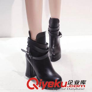 郵費補差 2015秋冬新款歐美短靴女馬丁靴潮女鞋超高跟粗跟防水臺女靴子原始圖片3