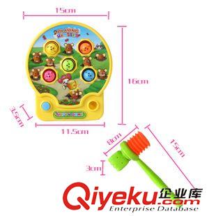 0-3歲 熱銷兒童益智玩具電動打地鼠 新版小蘋果音樂打地鼠男孩女孩趣味原始圖片2