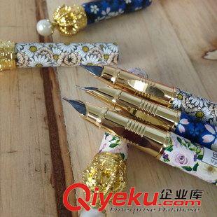 10月新品 傳人8282hg鋼筆 金屬桿插墨式碎花鋼筆 兒童書法鋼筆