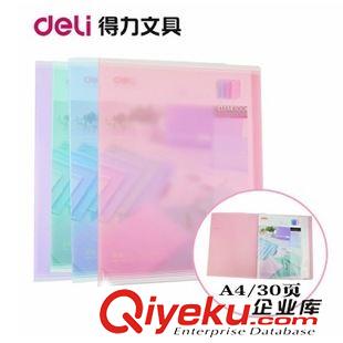 資料冊系列 正品得力5063資料冊 40頁彩色文件冊 檔案冊 半透明彩色創(chuàng)意時尚