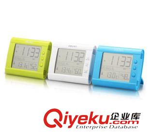鬧鐘系列 正品得力9026多功能電子鐘 夜間背光 一機多用 大屏幕顯示原始圖片3