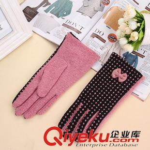 10月21號新品 淘寶熱賣 新款蝴蝶結(jié)羊絨手套 女士保暖手套 十元店貨源 義烏批發(fā)原始圖片3