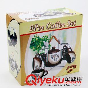 10月16號新品 【10元店貨源】陶瓷咖啡杯 一壺四杯 古典茶具水杯套裝 9.9元批發(fā)