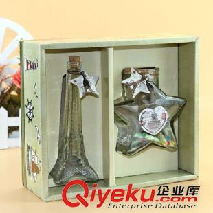 10月7號(hào)新品 新款2件套塔形玻璃許愿瓶 帶閃燈工藝品 禮品 十元店地?cái)傌浽磁l(fā)