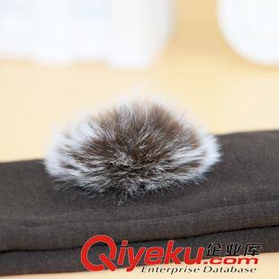 9月15號新品 女士可愛加絨保暖手套冬季新款兔毛球觸屏手套 十元店貨源批發(fā)原始圖片3