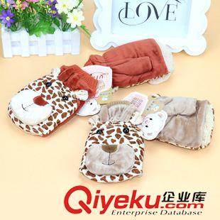 9月4號新品 冬季保暖半指手套 女士雙層卡通手套 電腦寫字手套 義烏批發(fā)