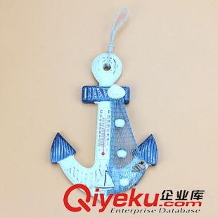 9月5號新品 地中海風格木質(zhì)船錨溫度計家居裝飾品 義烏工藝品批發(fā)原始圖片2