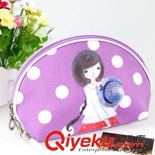 9月7號新品 新品半圓化妝包收納包 美女圖案包包十元店精品貨源義烏批發原始圖片2