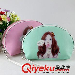 9月7號新品 新品半圓化妝包收納包 美女圖案包包十元店精品貨源義烏批發原始圖片3