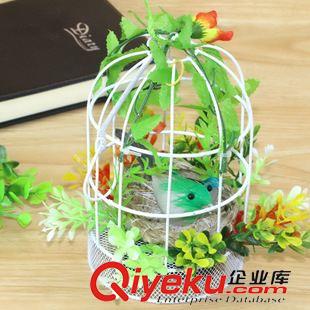 家居擺件 新款聲控鳥籠電子仿真感應鳥窩 居家掛飾 十元店貨源 義烏批發原始圖片2
