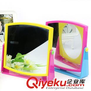 鏡子/梳子 方形加圓雙面鏡 彩色臺(tái)式化妝鏡子 9.9十元店貨源 義烏精品批發(fā)原始圖片3