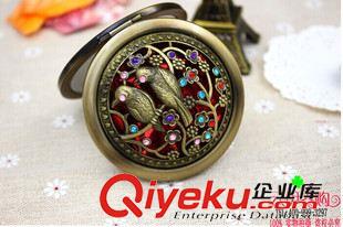 鏡子/梳子 雙面折疊便攜水晶面化妝小鏡子 9.9 十元店貨源 義烏批發(fā)
