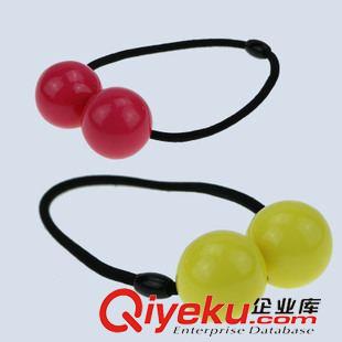 頭飾 熱賣韓版亞克力圓珠糖果色手工串珠頭繩發圈皮筋飾品義烏精品批發原始圖片2
