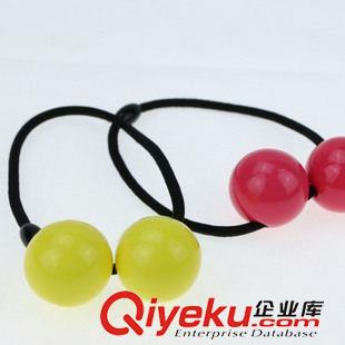頭飾 熱賣韓版亞克力圓珠糖果色手工串珠頭繩發圈皮筋飾品義烏精品批發原始圖片3