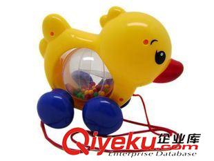 淘寶熱銷產(chǎn)品 TQ15438拉線小鴨子 拖拉鴨 拉繩逗引寶寶學(xué)步 益智玩具帶搖鈴功能原始圖片2