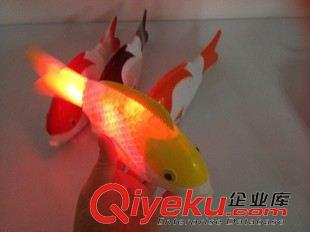 流行玩具系列 仿真自由魚 電動魚 全身發光音樂搖擺魚 自動魚地攤發光玩具原始圖片3