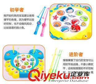 電動玩具 廠家直銷2015新款燈光音樂電動旋轉(zhuǎn)釣魚套裝嬰兒早教玩具淘寶熱賣原始圖片2
