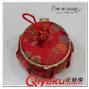 工藝盒 【中號】蘇州織錦綢緞特色圓形中國結(jié)紅燈籠包婚慶喜糖盒廠家批發(fā)