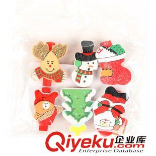 畫刷 美勞工具 圣誕節(jié) 夾子 留言夾 便簽夾 木架 木制 卡通裝飾12個原始圖片3