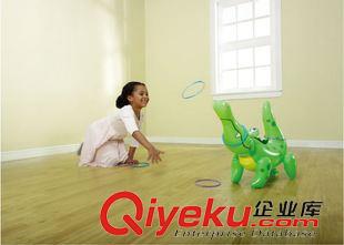 拋接 投擲 拍打 塑料套套圈玩具 充氣鱷魚套裝 套圈投擲玩具原始圖片2
