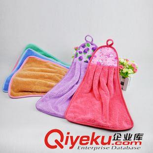 家居用品 加厚擦手巾 超強(qiáng)吸水珊瑚絨擦手布 廚房掛式毛巾原始圖片2