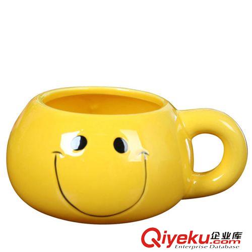  陶瓷類白膜上色 陶瓷笑臉杯子 表情水杯 創(chuàng)意口杯 可愛卡通 生日禮物原始圖片2