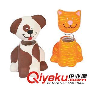  陶瓷類(lèi)白膜上色 搖頭貓狗 手工DIY 涂畫(huà)玩具 白模上色 彩繪 6個(gè)