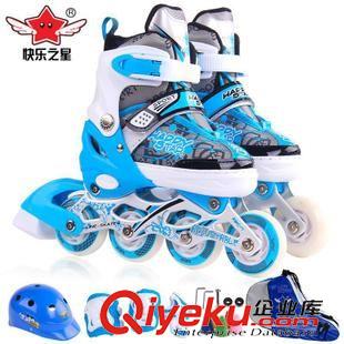 溜冰鞋inline skates 廠家直銷發(fā)亮溜冰鞋兒童全套裝可調(diào)直排輪滑鞋滑冰旱冰鞋一件代發(fā)