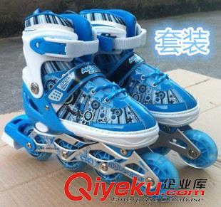 溜冰鞋inline skates 廠家直銷發(fā)亮溜冰鞋兒童全套裝可調(diào)直排輪滑鞋滑冰旱冰鞋一件代發(fā)