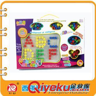 益智玩具 蘑菇釘巧巧釘拼圖(內(nèi)25個圖案) 智力拼插 兒童拼裝玩具地攤熱賣