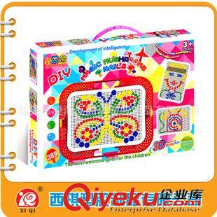 益智玩具 益智插珠 蘑菇釘巧巧釘拼圖 智力拼插 兒童拼裝玩具地?cái)偀豳u