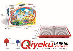 益智玩具 兒童創(chuàng)意地?cái)俤iy拼裝智慧魔盤(pán)玩具3d立體拼圖 塑料智力蘑菇釘玩具原始圖片3