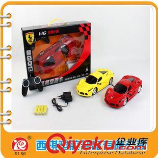 玩具車 兒童玩具1:16四通法拉利帶燈包電（中文版）玩具車