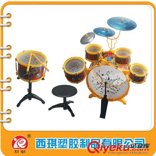 嬰兒玩具 廣告 禮品 供應(yīng)樂器玩具 6鼓三鑼（實(shí)色）益智早教玩具鼓原始圖片3