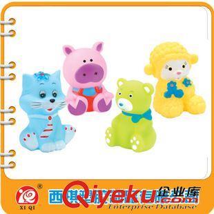 搪膠玩具 3Czp寶寶洗澡玩具 皮響搪塑款卡頭動物嬰兒早教益智玩具原始圖片2