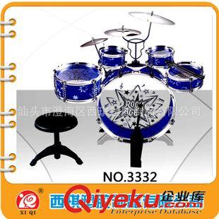 節(jié)日玩具 兒童架子鼓 閃光聲控音樂爵士鼓套裝5鼓+椅 地攤熱賣