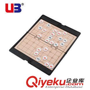 中國象棋 UB桌飛中國象棋便攜直角折疊仿竹紋棋盤磁性棋子套裝兒童益智教學(xué)原始圖片3