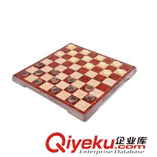 國際象棋 UB友邦中號仿木制國際象棋西洋跳棋64格圓角磁鐵折疊棋盤立體棋子原始圖片2