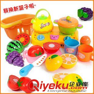 過家家玩具 兒童過家家廚房可切切看水果蔬菜籃玩具切切樂益智套裝原始圖片3