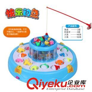 電動玩具 8394炫動釣釣樂 雙層電動釣魚玩具 旋轉(zhuǎn)音樂燈光 兒童益智玩具原始圖片2