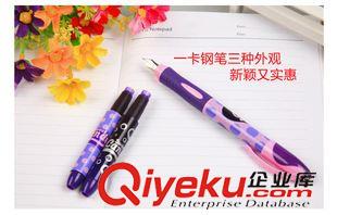 鋼筆 白雪FP5900大容量直液式換囊鋼筆三支大容量墨囊中小學(xué)生必備可愛(ài)原始圖片2