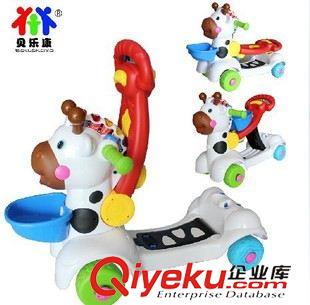 外貿(mào)玩具foreign toys 新款外貿(mào)學(xué)步車 3合1音樂小鹿兒童學(xué)步車 多功能兒童滑板車