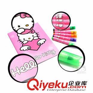 學習/畫板玩具draw toys 正版Hello Kitty彩筆繪畫套裝HKCRM009 凱蒂貓繪畫套裝批發(fā)