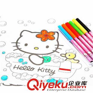 學(xué)習(xí)/畫板玩具draw toys 正版Hello Kitty彩筆填色畫套裝HKCRM007 凱蒂貓繪畫套裝批發(fā)原始圖片3