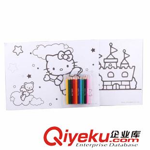 學習/畫板玩具draw toys 正版Hello Kitty彩鉛填色畫套裝HKCRM006 凱蒂貓繪畫套裝廠家批發(fā)