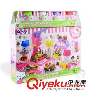 凱蒂貓Hello Kitty 正版Hello Kitty 兒童彩泥HKP021 過家家冰淇淋商店 彩泥玩具